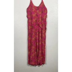 Free People Hot Tropics Jumpsuit Pink Orange Size 2 thumbnail 12