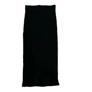 Zara Black Ribbed Midi Skirt(Size Medium) thumbnail 3