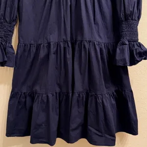 Tuckernuck Pomander Place‎ Navy Blue Cotton Poplin Kenzo Mini Dress Size XS thumbnail 6