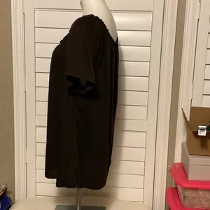Chic Brown Blouse for Women Size 3X thumbnail 5