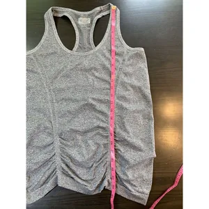 Athleta Fastest Track Medium‎ Seamless Ruched Tank Top Gray Athleisure thumbnail 10