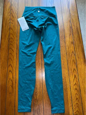 Lululemon Wunder Under High Rise 28” Nulux, Emerald Size 6 NWT thumbnail 2