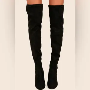 Steve Madden Norri Suede Over-the-Knee Boots, Black, Size 6, EUC thumbnail 3