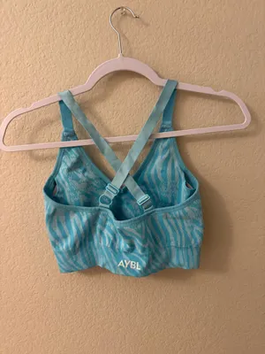 Two Blue Aybl Zebra print Sports Bra Size S thumbnail 3