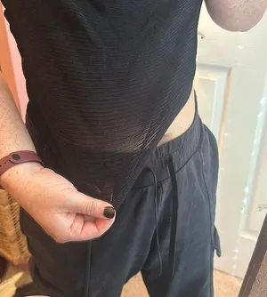 Free People So You Sweater Cami Black thumbnail 4