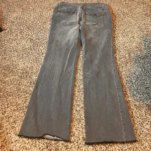 Tommy Hilfiger Gray Denim Jeans‎ Flare Leg Low Rise Frayed Hem Womens thumbnail 6
