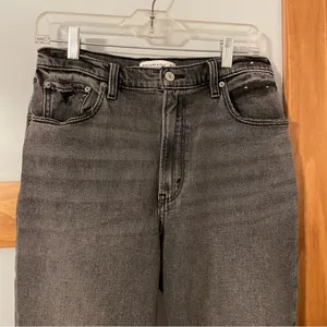 Black Ultra High Rise Ankle Straight Jeans thumbnail 2