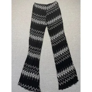 Women's Friday Black & White Printed Pants Size S Pull on Y2K thumbnail 3