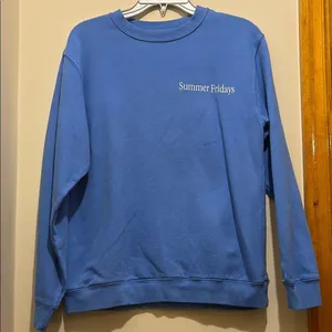 Summer Fridays Blue Pullover Size Medium Sweatshirt thumbnail 1