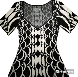Anthroplogie Art Deco Sweetheart Neckline Twee Knit Dress thumbnail 4