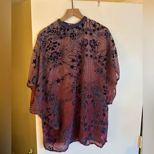 Free People Sheer Velvet Shirt/Dress thumbnail 4