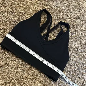 Gymshark Black Sports Bra Crossed Back Strap Small thumbnail 2