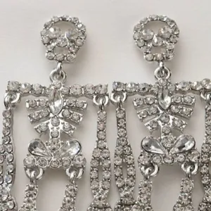 SKELETON And Rhinestone‎ Earrings. New! thumbnail 3