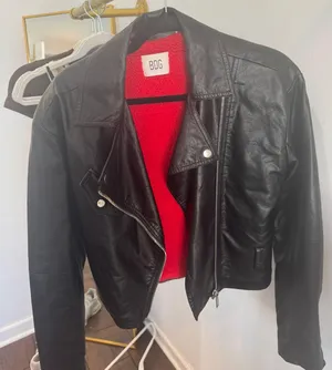 Urban Outfitters Black Leather Jacket thumbnail 1