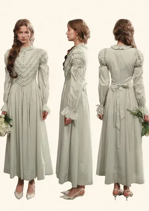 NEW LaceMade 100% Cotton Forest Whisper Dress Size S thumbnail 5