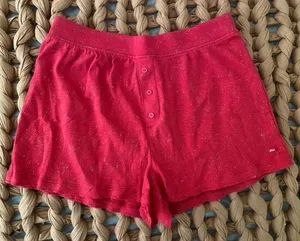 Victoria’s Secret PINK Red Sparkle Pajama Shorts thumbnail 1