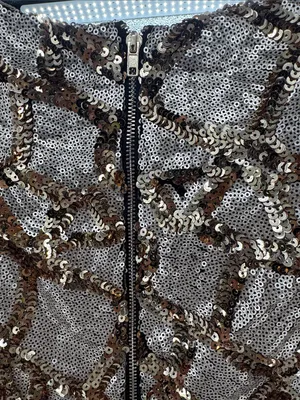 Entry Rose Gold Sequin mini dress S party event HOCO holiday thumbnail 5