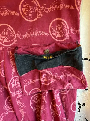 handmade boho wrap harem pants cotton butterfly print festival lagenlook thumbnail 3