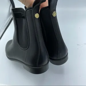 Sam Edelman Black Rubber Chelsea Rain Boots Womens 10 Waterproof Winter Fall thumbnail 3