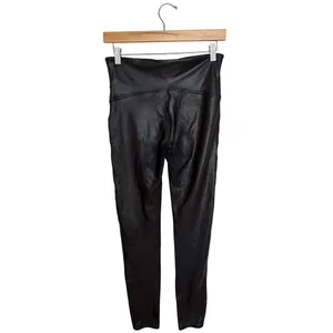 Spanx SPANXshape™ Faux Leather Leggings Women’s Size L Black Compression 2437 thumbnail 7