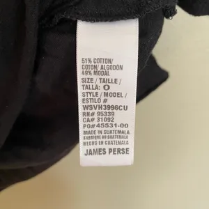 Standard James Perse Black Short Sleeve Shirt Boxy Cotton Blend Women's 0 / XS thumbnail 9
