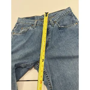 Vintage 90s Levi's 965 Wide Leg Jeans Made in USA Size 5 Long thumbnail 3