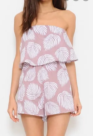 Pink Strapless Romper thumbnail 1