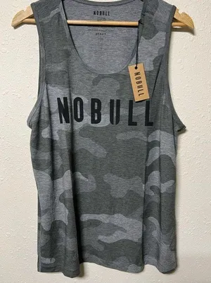 NOBULL Gray Camouflage Muscle‎ Tee Women’s Size Large thumbnail 1