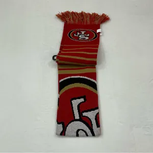 San Francisco SF 49ers NFL Football FOCO Team Logo Acrylic Winter Scarf Scarve B thumbnail 2