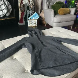 Lululemon Scuba Tumbled Fleece Funnel-Neck Half Zip Heather Grey Size 6 thumbnail 4