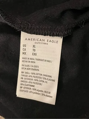 NWT American Eagle Outfitters Black Smocked Bodice Tiered Mini Dress XL thumbnail 6