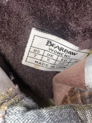 BEARPAW Kayla Women 7 Brown Suede Shearling Fur Cuff Lace Up Plaid Winter Boots thumbnail 9
