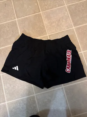 adidas Originals Black Athletic Shorts with Red Cardinals Side Print thumbnail 2