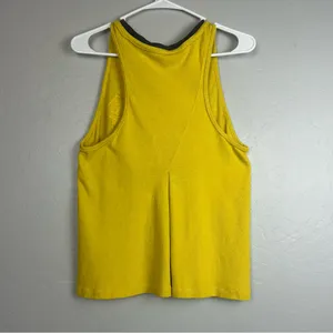 ⭐️Free People we the free west coast yellow swing graphic tank top size small thumbnail 9