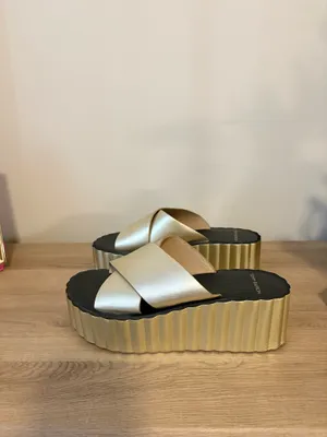 Tory Burch Gold Platform Sandals thumbnail 3