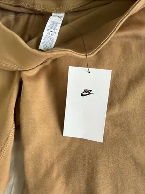 Nike Women's Tan Bike Shorts with White Swoosh thumbnail 8