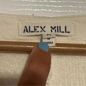Alex Mill French Terry Romper Playsuit Cream V-Neck‎ Women's Size Medium thumbnail 4