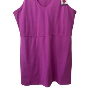 NEW GapFit Active Tank‎ Dress Built in Bra and Shorts Deep Rosebud Comfort XXL thumbnail 4