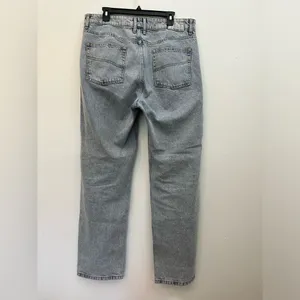 ASOS Collusion x005‎ Straight Leg Light Mineral Blue Wash Mom Jeans thumbnail 5