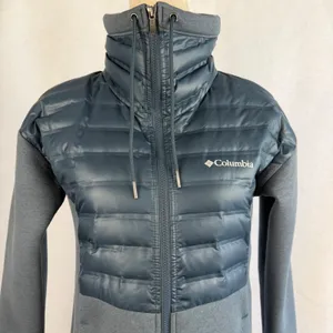 Columbia Women's Puffer Fleece Jacket‎ Full Zip Dark Gray Size Small Winter thumbnail 2