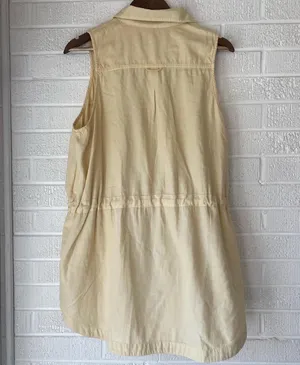 Free People Too Far snap tunic jumper dress in yellow thumbnail 7