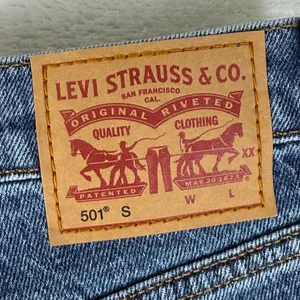 Levis 501 Original Fit Jeans Womens 25 Blue Denim Straight Leg Button Fly 9426 thumbnail 15