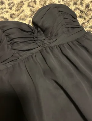 Vintage GUESS Strapless Ruched Bodice Dress thumbnail 3