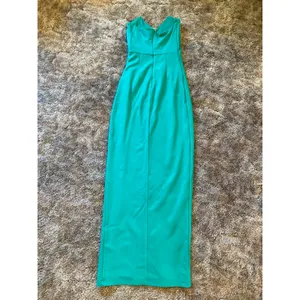 REVOLVE Lovers + Friends Teal Green Strapless Long Maxi Dress with Slit thumbnail 2