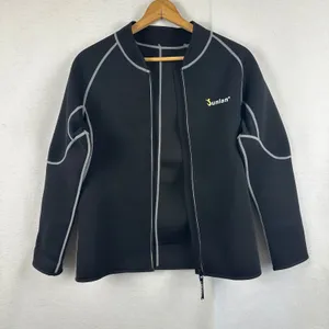 Sunlan Neoprene Jacket Black Gray Trim‎ Full Zip Activewear Women's XL thumbnail 9
