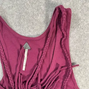 New Romantics Braided Fringe Tank Top Size Small Racerback Elastic Waist Beaded thumbnail 2