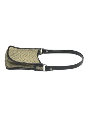 DKNY 𖣴 Woven Crosshatch Mini Bag Handbag 𖣴 Straw 𖣴 Choc Brown Leather Trim 𖣴 thumbnail 6