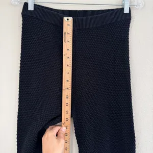 Free People Beach Hailee Waffle Stitch Black Wide Leg Pants Women XS Chunky Knit thumbnail 12