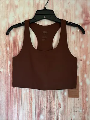 Girlfriend Collective Cafe Brown Paloma Racerback Sports Bra Style 1002 Sz M thumbnail 2
