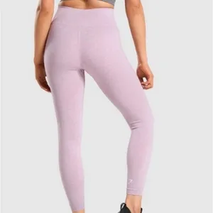 Gymshark Women's Adapt Marl Seamless Leggings Light Purple Size L thumbnail 2